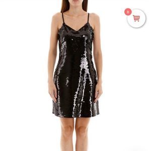 MICHAEL KORS sequins mini dress Black NWT